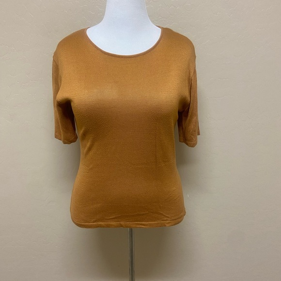 breckenridge Tops - Vintage Breckenridge Brown/Gold Fitted Shirt